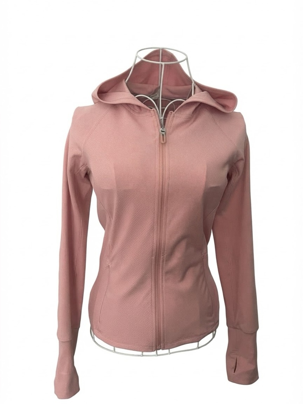 90 Degree Women's Pink Activewear Full-Zip Jacket w/ Thumbholes Size XS